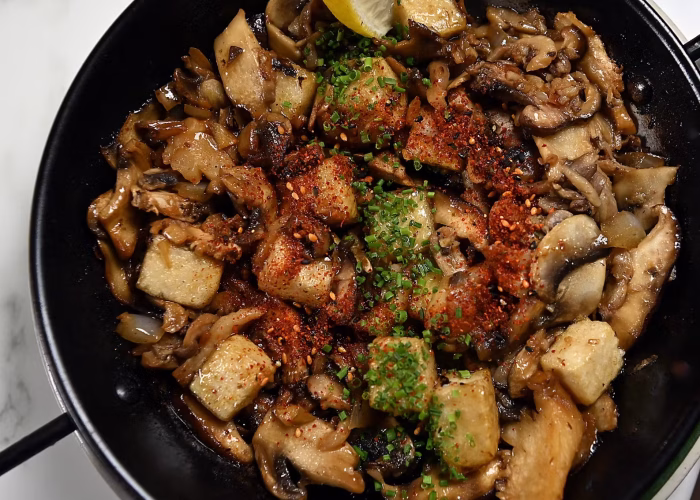 Truffle Mushroom Tofu Sisig