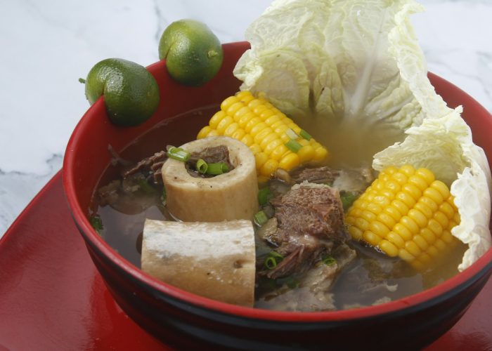 Freshly cooked Filipino food called Bulalo